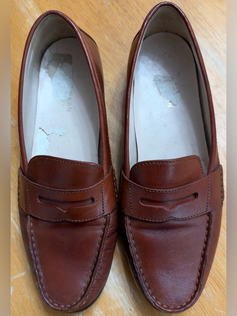 Cole Haan Brown Leather Penny Loafers Size 7B.